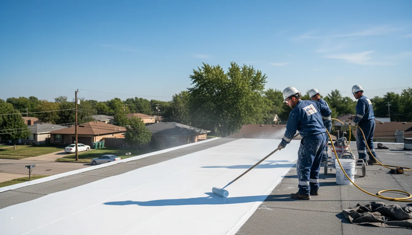 Commercial roof coating in Iowa near me